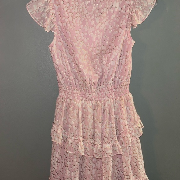 Buddy Love Pink and Gold Ruffle Mini Dress - Picture 3 of 3